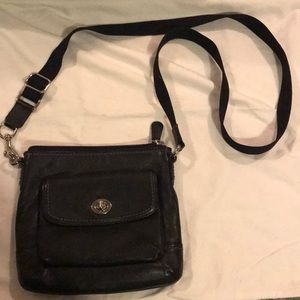 COACH Black Leather Crossbody Bag